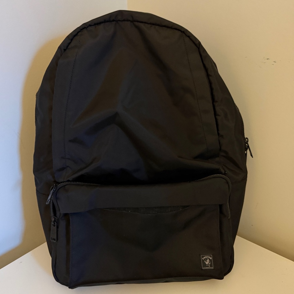 Everyday Black Backpack with Front Pocket - Unbranded